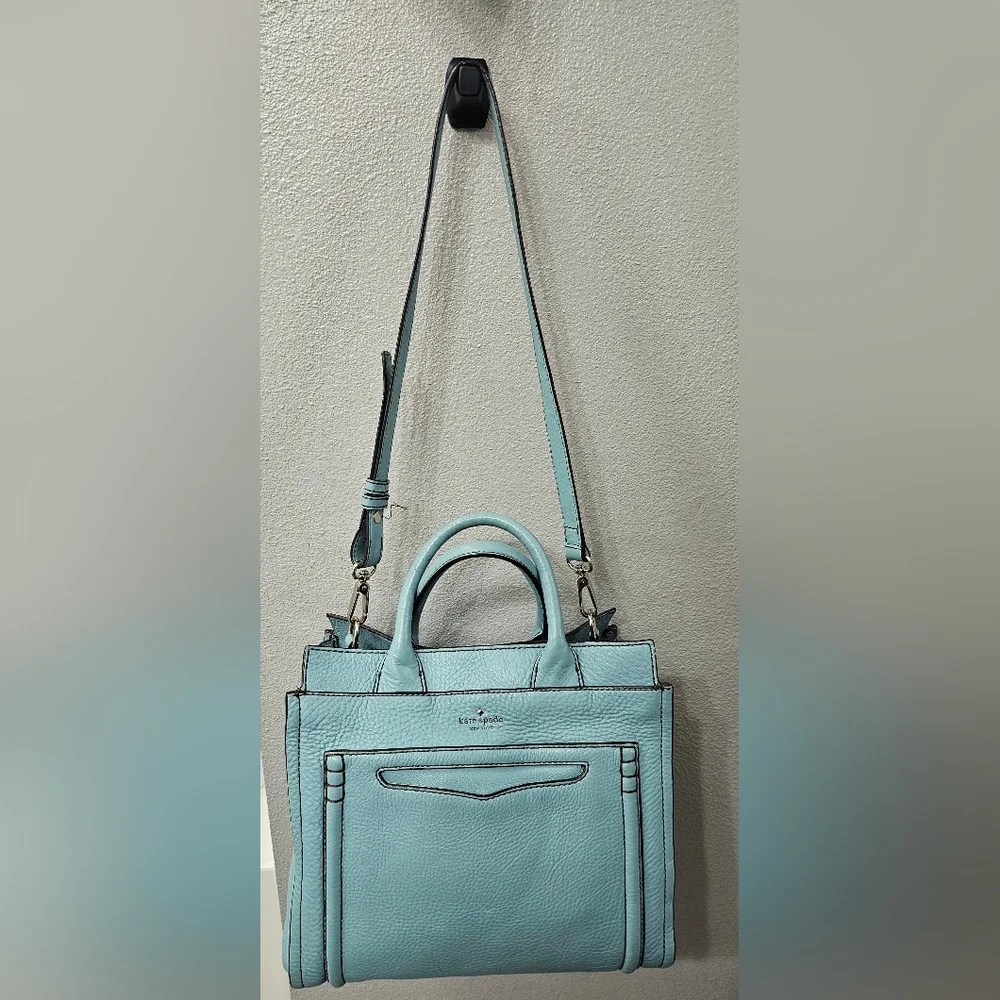 Kate Spade Blue Leather Purse/Crossbody/Work Tote
